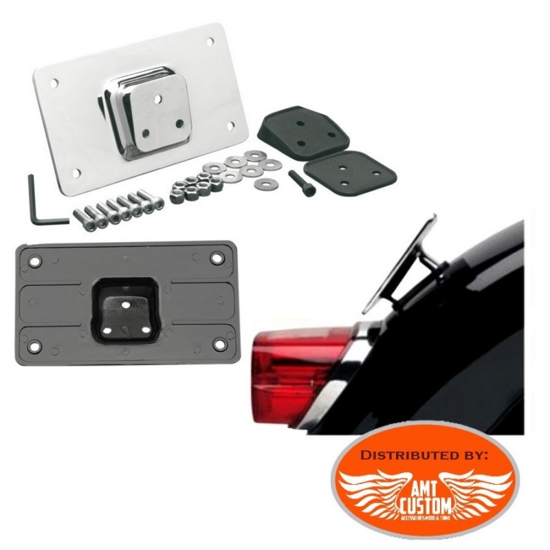 Éclairage LED de plaque d'immatriculation moto avec support accessoire  support de plaque moto