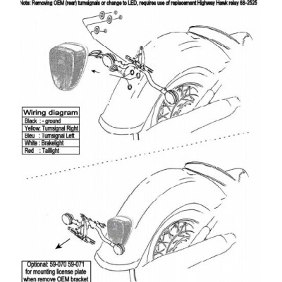 Moto LED Feu arrière Stop Fender Stop Feux arrière pour Motos