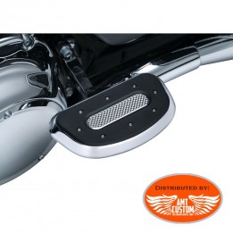 Paire de Platines / plateformes repose pieds universelles Chrome Conducteur pour  moto custom