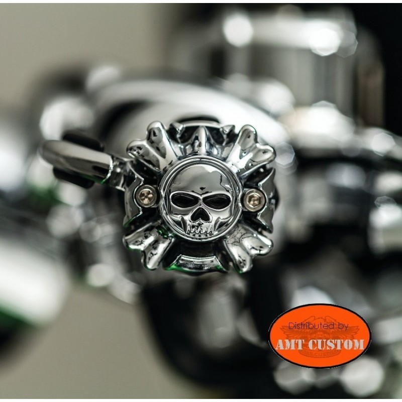 Protection AirTag avec porte-clés Harley Davidson Skull Engine