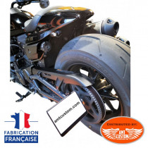 Plaques immatriculation et accessoires Ref. 12/DS720814 Support plaque  immatriculation garde boue Moto Noir ou chrome