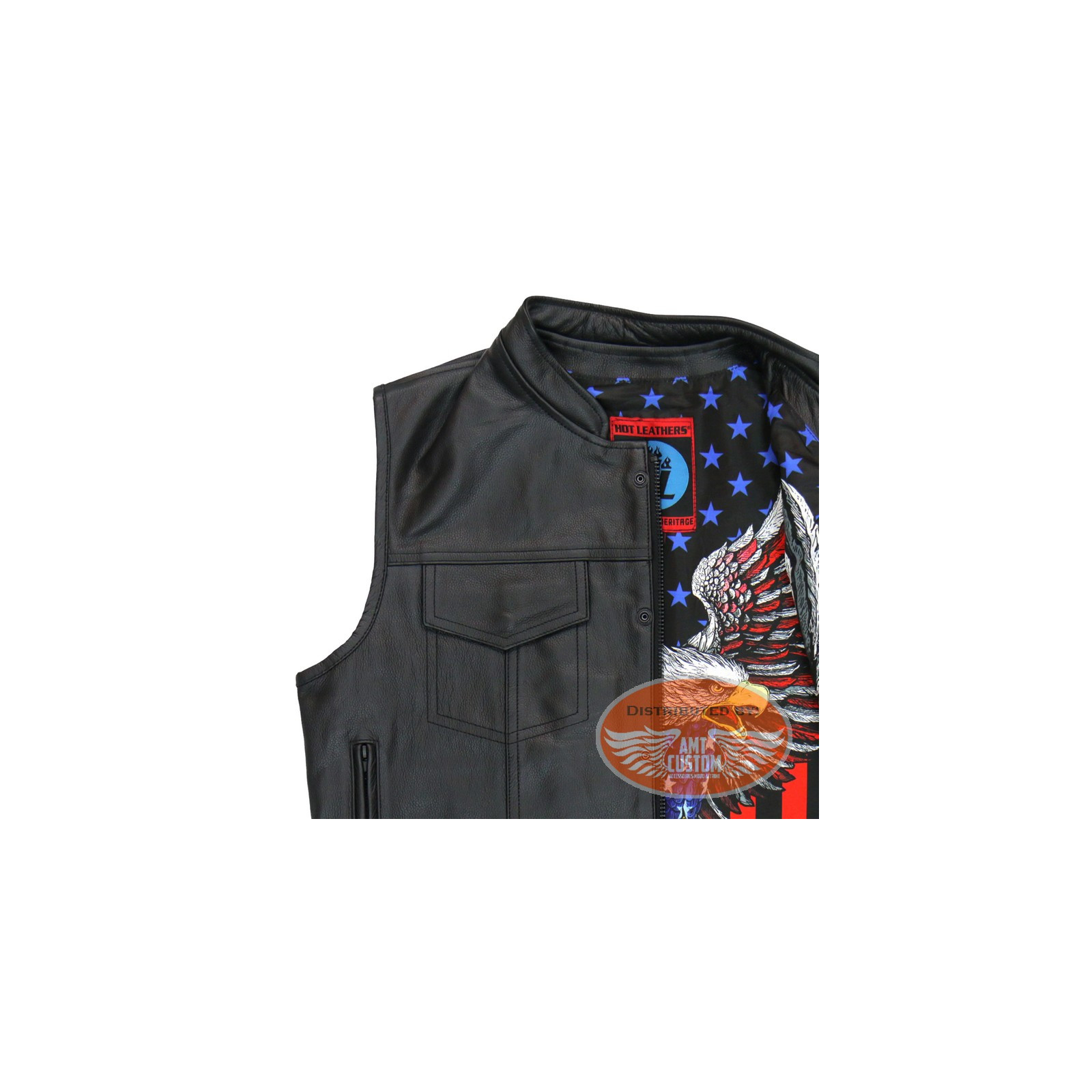 Custom Leather Motorcycle Vest