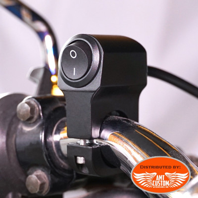 HISports Interrupteur de guidon de moto 22 mm 7/8 - Interrupteur de moto -  Interrupteur de guidon de moto - Interrupteur étanche pour phares de