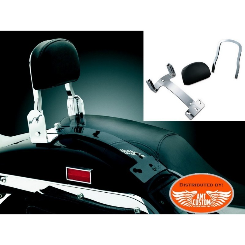 Dossier coussin sissy bar passager Softail Dyna Sportster Harley