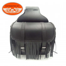 Concho star leather fringe