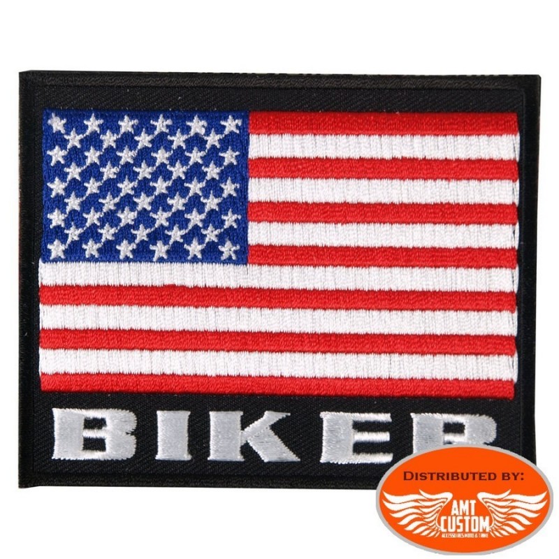 Patches Emboidered Ref. 37/PPF5001 USA Flag Patch Biker jacket vest