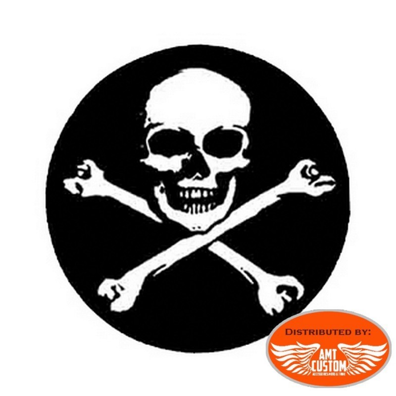 Sticker casque moto Skull Bones.