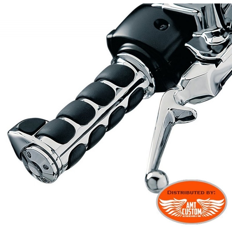 Régulateur de vitesse de moto universel ABS, poignée d'assistance à l' accélérateur, pince de poignet repose-repose-poignet pour Harley, 1  pouce/25mm, noir