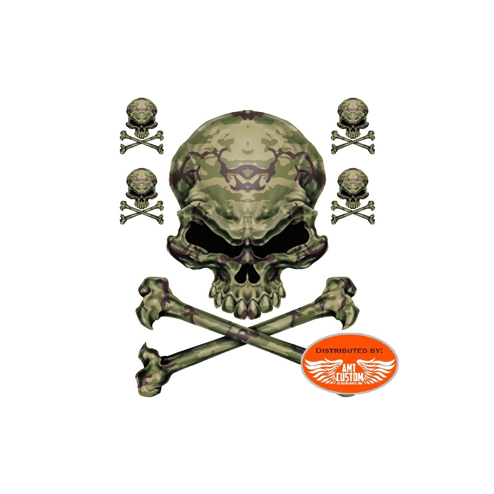 Stickers tête de mort Skull réf 01 - Tuning/Auto - Destock-Stickers