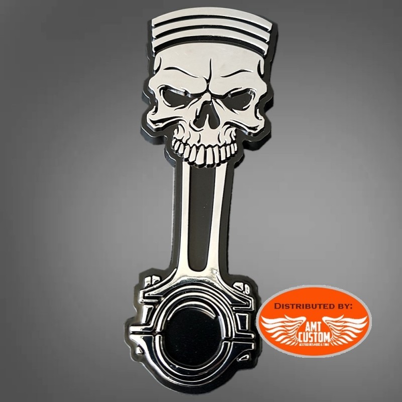 Logo Embleme Skull Tête De Mort Sticker Autocollant Metal Deco